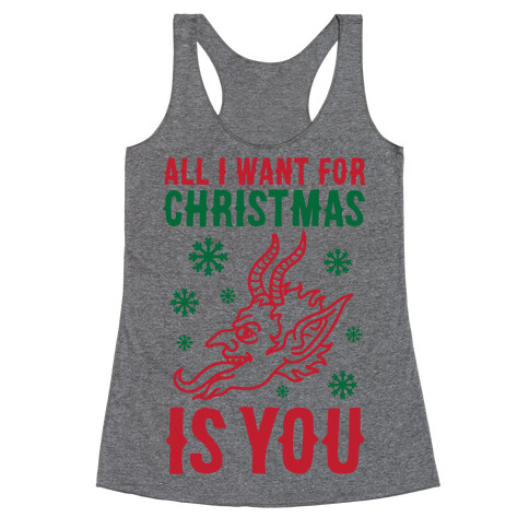 All I Want For Christmas Is You Krampus Racerback Tank Top