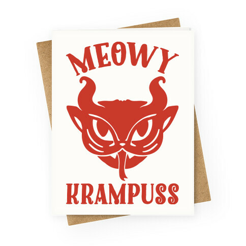 Meowy Krampuss Greeting Card