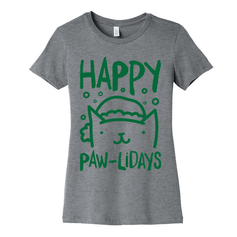 Happy Paw-lidays  Womens T-Shirt