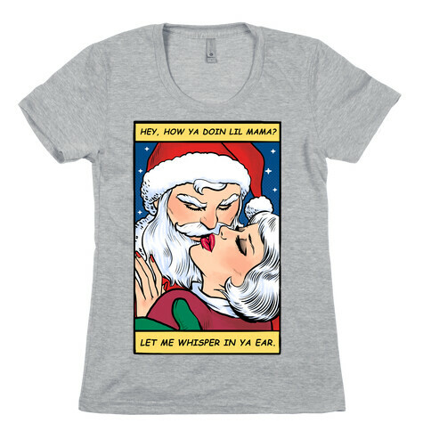 Santa Romance Comic Womens T-Shirt