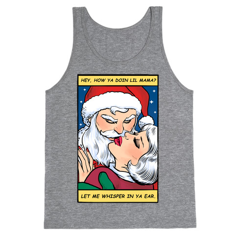 Santa Romance Comic Tank Top