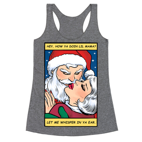 Santa Romance Comic Racerback Tank Top