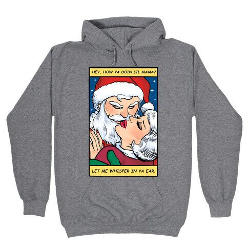 Santa Romance Comic Hooded Sweatshirt