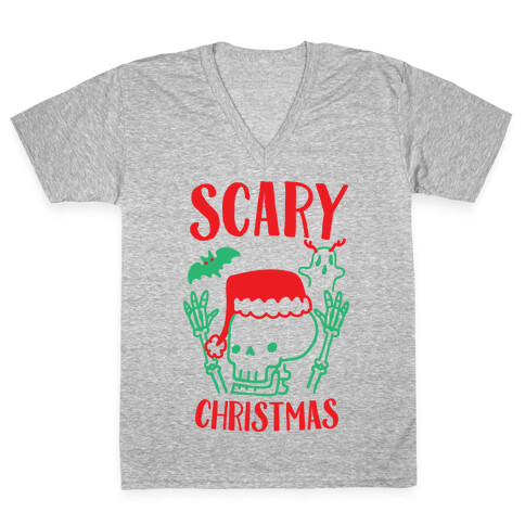 Scary Christmas  V-Neck Tee Shirt