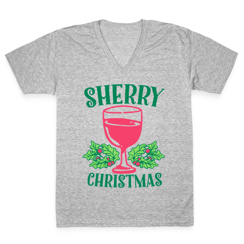Sherry Christmas  V-Neck Tee Shirt