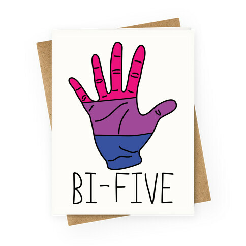 Bi-Five Greeting Card