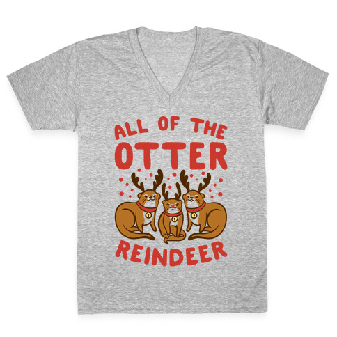 All of The Otter Reindeer V-Neck Tee Shirt