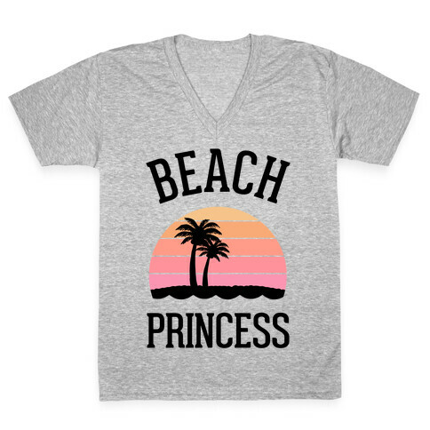 Beach Princess  V-Neck Tee Shirt