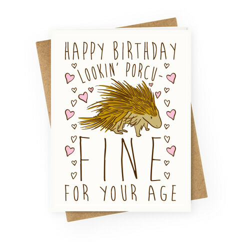 Lookin' Porcu-fine Greeting Card