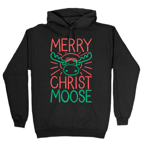 Merry Christmoose Hooded Sweatshirt