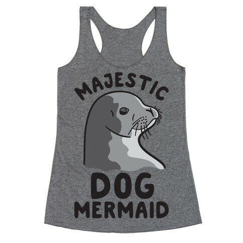 Majestic Dog Mermaid Racerback Tank Top