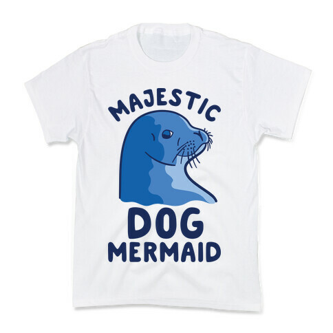 Majestic Dog Mermaid Kids T-Shirt
