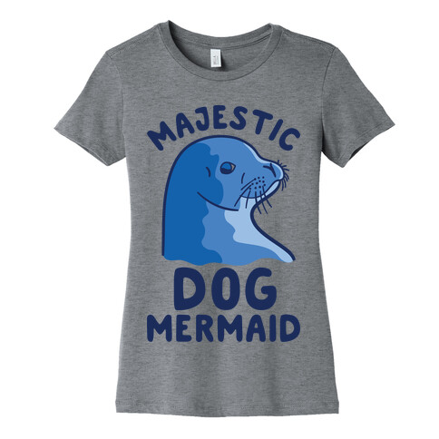 Majestic Dog Mermaid Womens T-Shirt