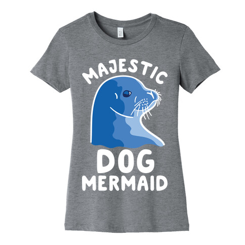 Majestic Dog Mermaid Womens T-Shirt
