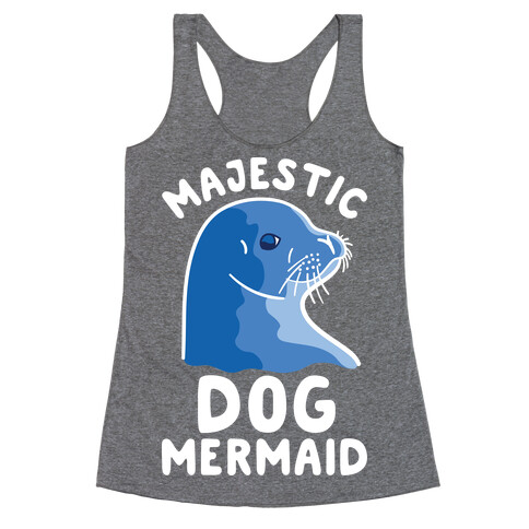 Majestic Dog Mermaid Racerback Tank Top