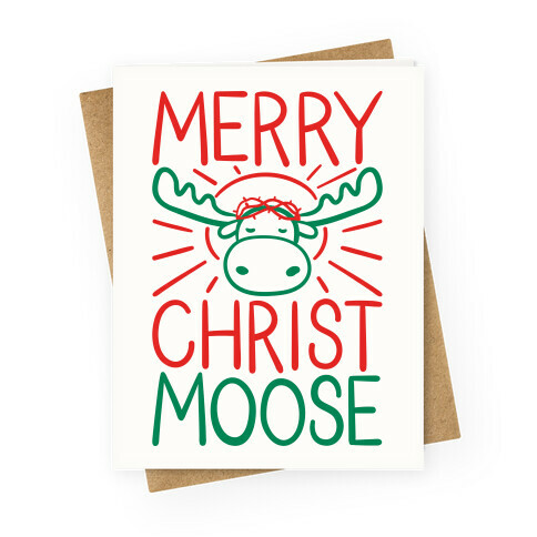 Merry Christmoose Greeting Card