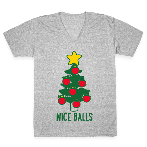 Nice Balls  V-Neck Tee Shirt