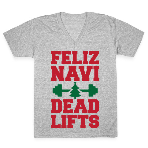 Feliz Navi Dead Lifts V-Neck Tee Shirt