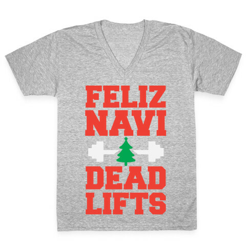 Feliz Navi Dead Lifts V-Neck Tee Shirt