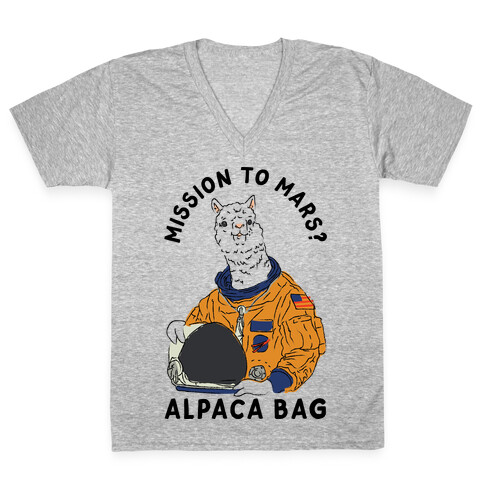 Mission to Mars Alpaca Bag V-Neck Tee Shirt