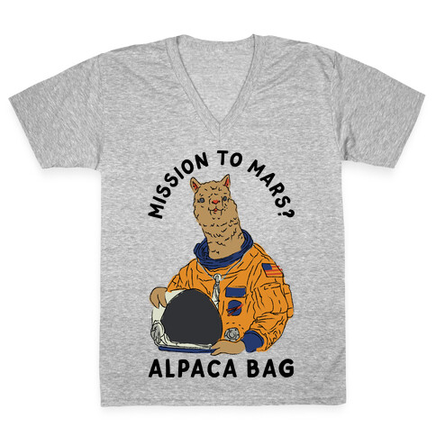 Mission to Mars Alpaca Bag V-Neck Tee Shirt