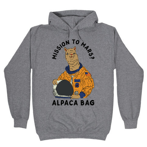 Mission to Mars Alpaca Bag Hooded Sweatshirt