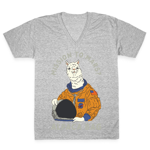 Mission to Mars Alpaca Bag V-Neck Tee Shirt