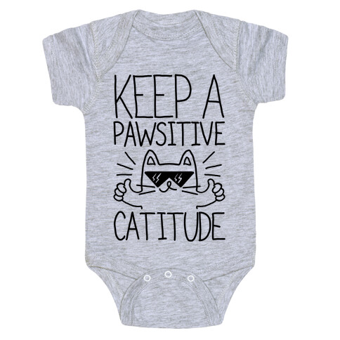 Keep a Pawsitive Catitude Baby One-Piece