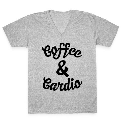 Coffee & Cardio V-Neck Tee Shirt