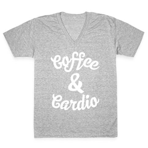 Coffee & Cardio V-Neck Tee Shirt