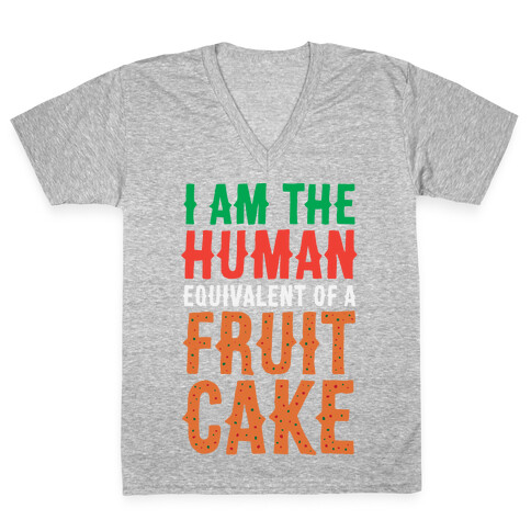 I Am The Human Equivalent Of A Fruit Cake V-Neck Tee Shirt