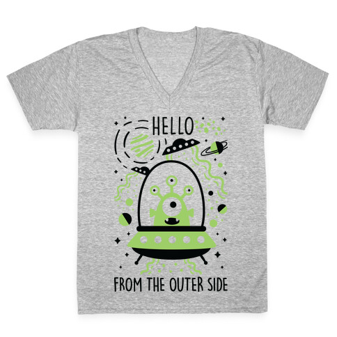 Hello From The Outer Side V-Neck Tee Shirt