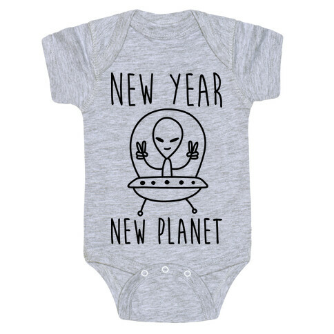 New Year New Planet Baby One-Piece