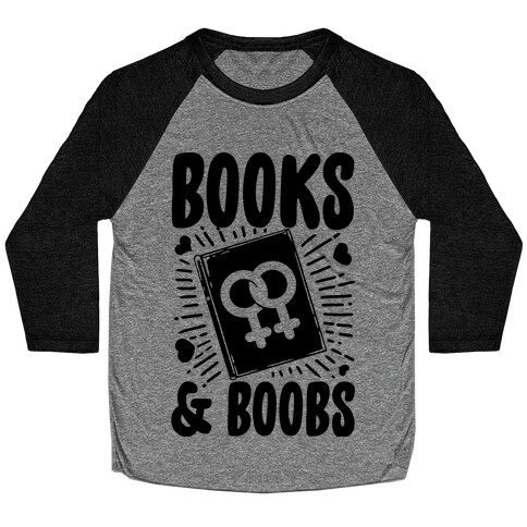 Books and Boobs Baseball Tee