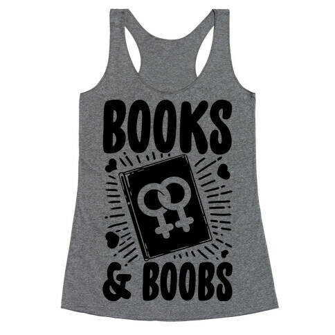 Books and Boobs Racerback Tank Top