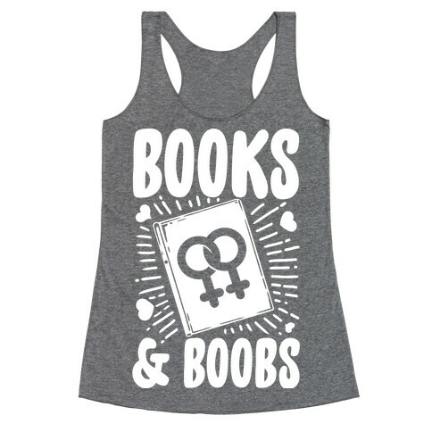 Books and Boobs Racerback Tank Top