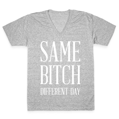 Same Bitch Different Day V-Neck Tee Shirt