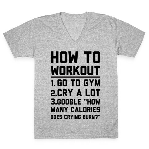 How To Workout  V-Neck Tee Shirt