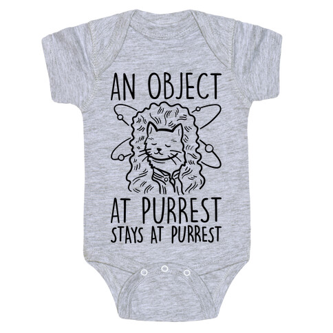 An Object At Purrest Stays At Purrest Baby One-Piece