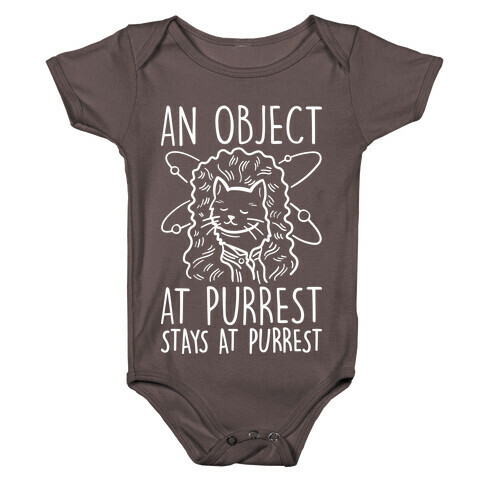 An Object At Purrest Stays At Purrest Baby One-Piece