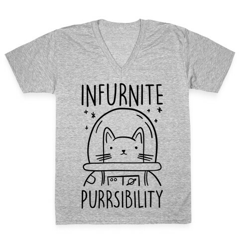 Infurnite Purrsibility V-Neck Tee Shirt