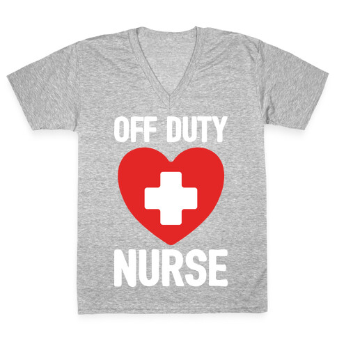 Off Duty Nurse V-Neck Tee Shirt