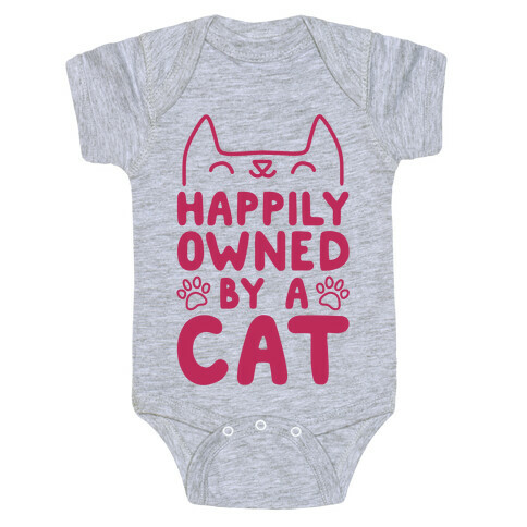 Happily Owned By A Cat Baby One-Piece