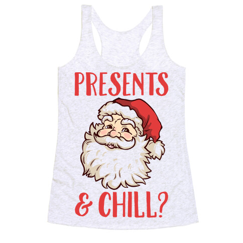 Presents and Chill Santa Racerback Tank Top