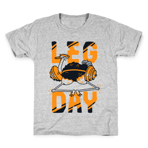 Leg Day Ostrich  Kids T-Shirt