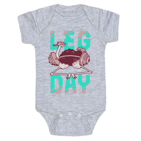 Leg Day Ostrich  Baby One-Piece