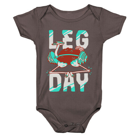 Leg Day Ostrich  Baby One-Piece