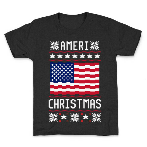 Ameri' Christmas Ugly Sweater Kids T-Shirt