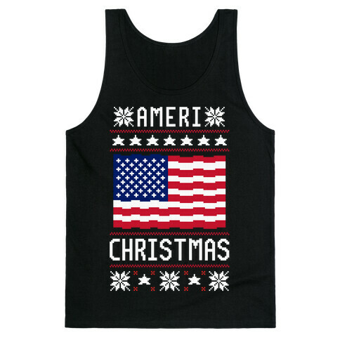 Ameri' Christmas Ugly Sweater Tank Top