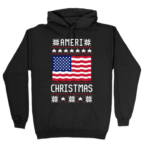 Ameri' Christmas Ugly Sweater Hooded Sweatshirt